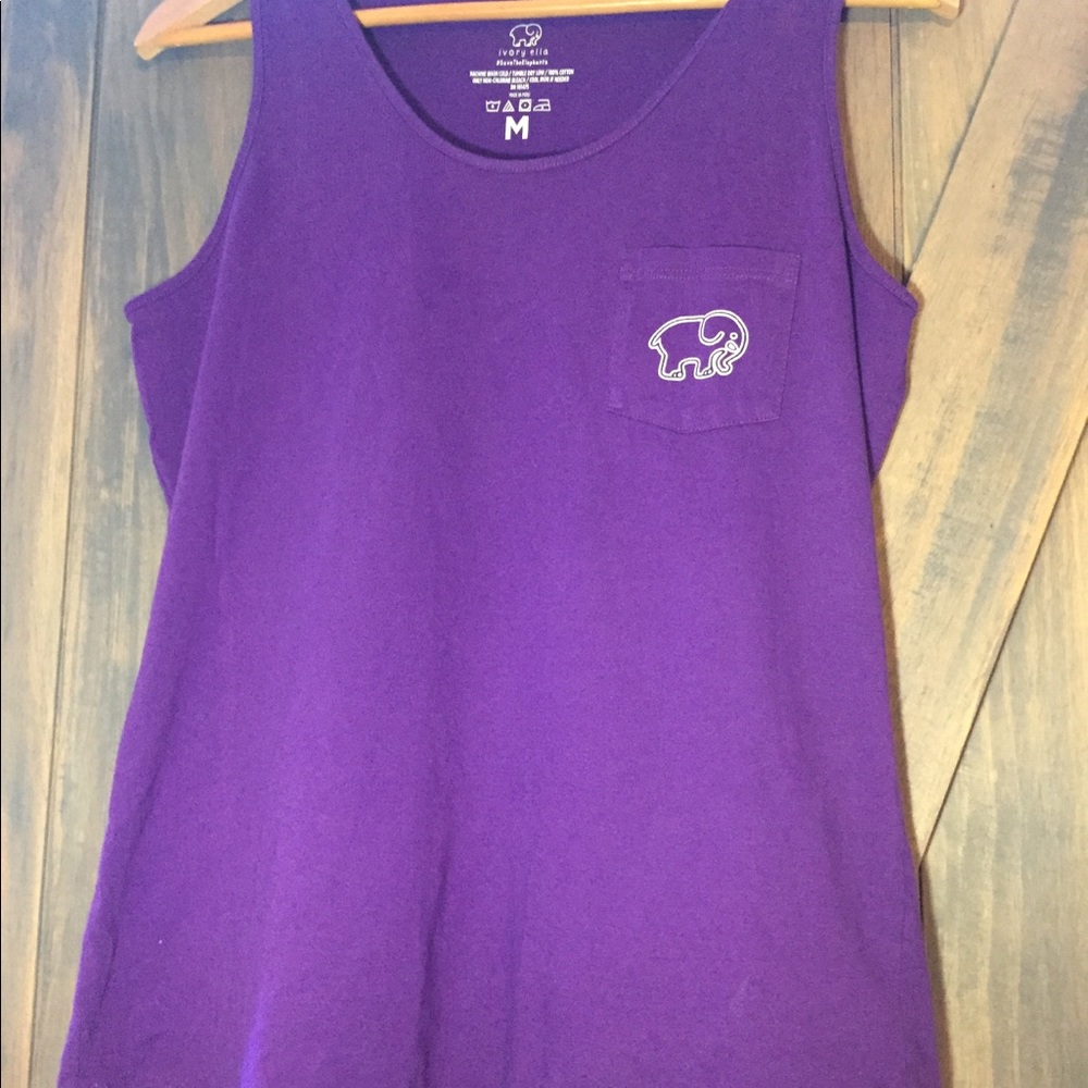 Ivory Ella Purple Tank Top